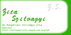 zita szilvagyi business card
